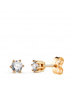 18K PENDIENTES ORO AMARILLO DIAMANTES LABORATORIO TALLA BRILLANTE 3 8 MM 0 400 QTS. VS1-G. 4 5X4 5 MM CIERRE PRESION