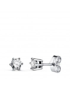 18K PENDIENTES ORO BLANCO DIAMANTES LABORATORIO TALLA BRILLANTE 3 8 MM 0 400 QTS. VS1-G. 4 5X4 5 MM CIERRE PRESION