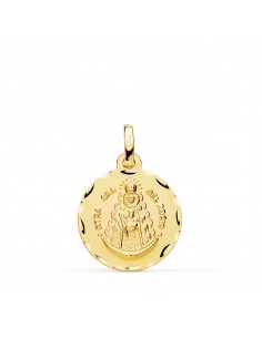 18K MEDALLA VIRGEN DEL ROCIO TALLADA 18 MM