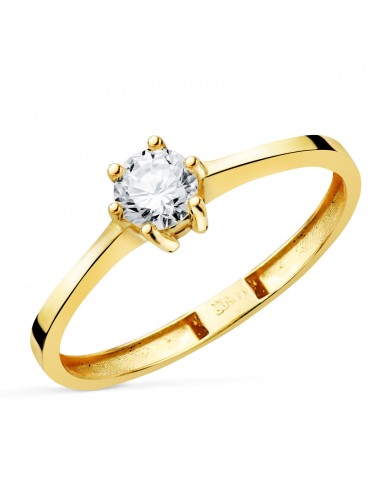 18K SOLITARIO ORO AMARILLO 6 GARRAS CON DIAMANTE LABORATORIO 0 300 QTES. G - VS1