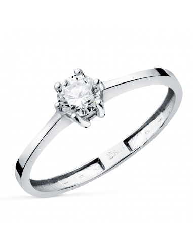 18K SOLITARIO ORO BLANCO 6 GARRAS CON DIAMANTE LABORATORIO 0 300 QTES. G - VS1