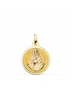 18K MEDALLA VIRGEN DEL ROCIO BRILLO 18MM