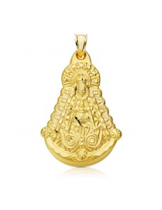 18K VIRGEN DEL ROCIO SILUETA 40 X 30 MM