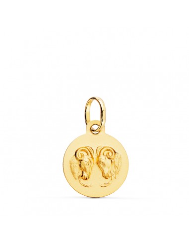 18K MEDALLA ORO AMARILLO HOROSCOPO ORO AMARILLO ORO AMARILLO ARIES MATIZADA 13 MM