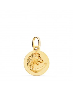 18K MEDALLA ORO AMARILLO HOROSCOPO ORO AMARILLO ORO AMARILLO LEO MATIZADA 13 MM