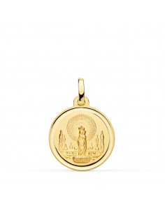 18K MEDALLA VIRGEN DEL PILAR 18 MM