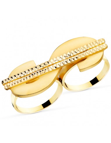 18K SELLO ORO AMARILLO SIMBOLO DOLAR TALLADO DOS CUERPOS 50X17 MM