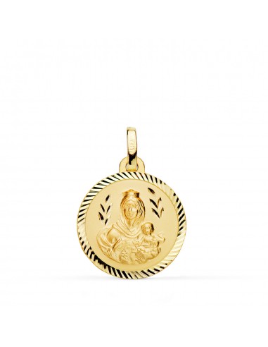 18K MEDALLA ORO AMARILLO VIRGEN DEL CARMEN HELICE 18 MM