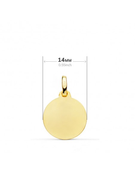 18K MEDALLA VIRGEN DEL CARMEN BISEL 14 MM