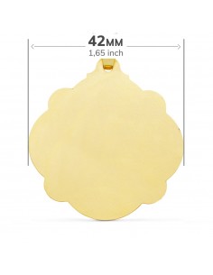 18K MEDALLA VIRGEN DEL CARMEN PANDERETA 42 MM 2