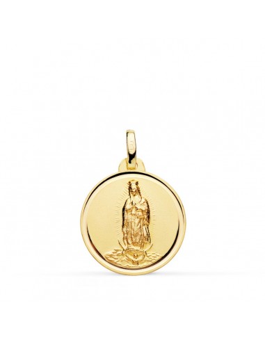 18K MEDALLA ORO AMARILLO VIRGEN DE GUADALUPE BISEL 18 MM