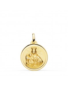 18K MEDALLA VIRGEN MARIA DEL CARMEN BISEL 18 MM
