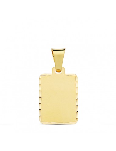 18K PLACA CHAPA ORO AMARILLO MATE TALLADA 20X15 MM