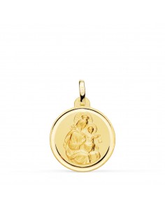 18K MEDALLA VIRGEN MARIA DEL CARMEN BISEL 18 MM