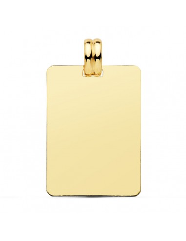 18K PLACA CHAPA ORO AMARILLO BRILLO LISA 28X20 MM