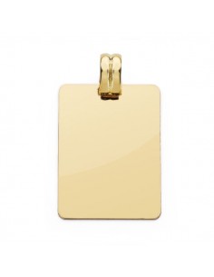 18K PLACA CHAPA LISA ORO AMARILLO 28X20 MM