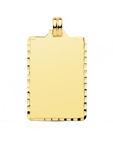 18K PLACA CHAPA ORO AMARILLO TALLADA 36X23 MM