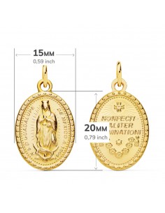 18K ESCAPULARIO VIRGEN DE GUADALUPE 23 X 15 MM 2
