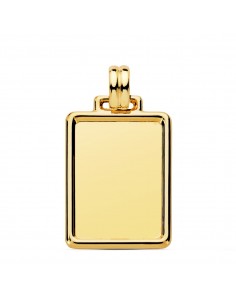 18K PLACA CHAPA LISA ORO AMARILLO 29X20 MM