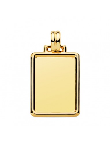 18K PLACA CHAPA LISA ORO AMARILLO 29X20 MM