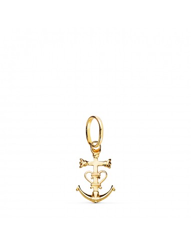 18K COLGANTE CRUZ DE LA CAMARGA ORO AMARILLO. 16 X 10 MM