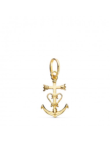18K COLGANTE CRUZ DE LA CAMARGA ORO AMARILLO. 20 X 12 MM