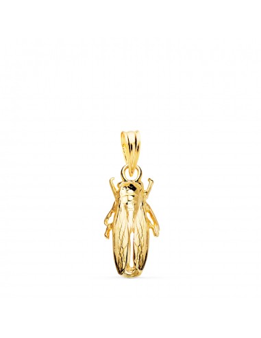18K COLGANTE ORO AMARILLO CIGARRA DE LA CAMARGA. 19 X 9 MM