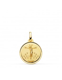 18K MEDALLA ORO AMARILLO CRISTO DE LA LAGUNA BISEL 18 MM