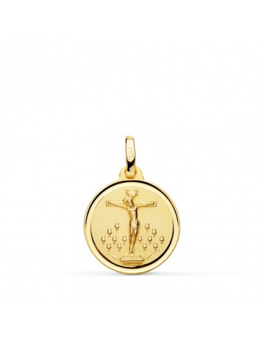 18K MEDALLA ORO AMARILLO CRISTO DE LA LAGUNA BISEL 18 MM