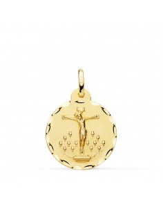 18K MEDALLA ORO AMARILLO CRISTO DE LA LAGUNA 20 MM