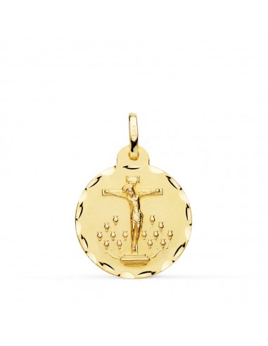 18K MEDALLA ORO AMARILLO CRISTO DE LA LAGUNA 20 MM