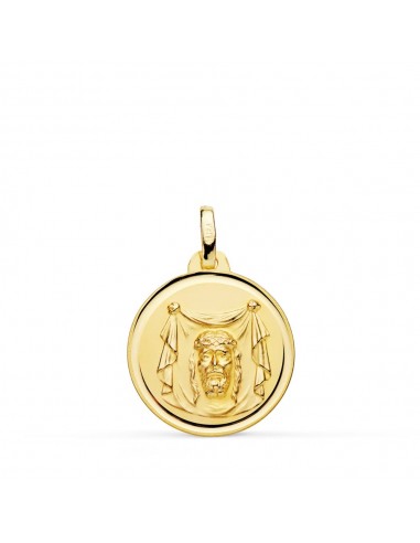 18K MEDALLA ORO AMARILLO SANTA FAZ BISEL 18 MM