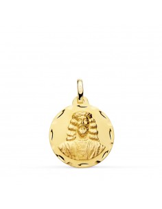 18K MEDALLA ORO AMARILLO CRISTO MEDINACELI TALLADAD 18 MM