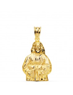 18K COLGANTE ORO AMARILLO CRISTO MEDINACELI SILUETA. 27 X 17 MM