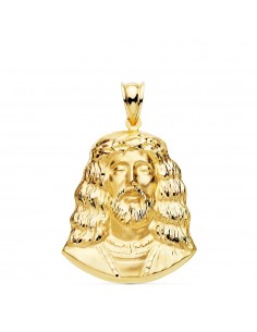 18K COLGANTE ROSTRO CRISTO ORO AMARILLO. 32 X 25 MM