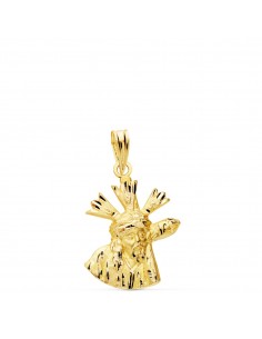 18K COLGANTE CRISTO DEL GRAN PODER ORO AMARILLO SILUETA 20X15 MM