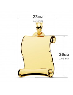 18K PERGAMINO LISO 28 X 17 MM. 2