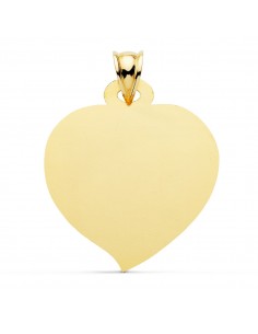 18K CHAPA CORAZÓN MATIZADA 28 X 28 MM.