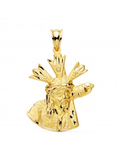 18K CRISTO GRAN PODER SILUETA ORO AMARILLO 28X24 MM