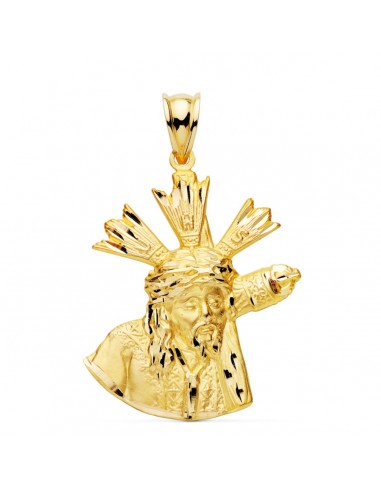18K CRISTO GRAN PODER SILUETA ORO AMARILLO 28X24 MM