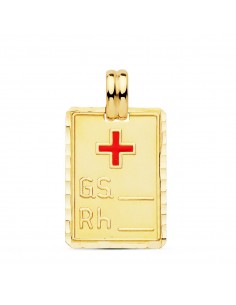 PLACA GRUPO SANGUINEO + RH GRANDE. 24 X 17 MM