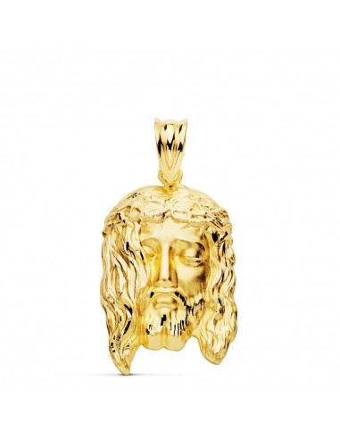 18K COLGANTE COLGANTE ORO AMARILLO CABEZA DE CRISTO 26X16 MM