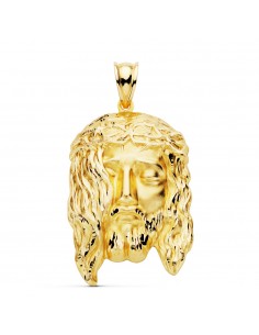 18K COLGANTE CRISTO SANTO ROSTRO ORO AMARILLO 35X20 MM