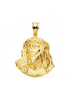 18K CRISTO SANTO ROSTRO ORO AMARILLO 27X22 MM