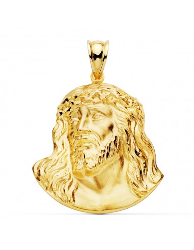18K CRISTO SANTO ROSTRO ORO AMARILLO 42X35 MM