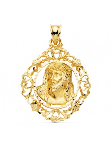 18K COLGANTE CRISTO ORO AMARILLO ESTAMPADO CERCO. 32X29 MM