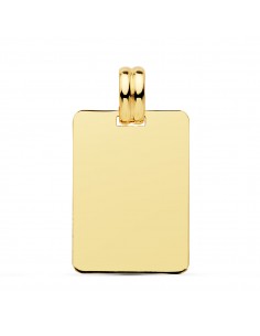 18K CHAPA LISA. 24 X 17 MM.