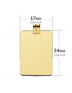 18K CHAPA LISA. 24 X 17 MM. 2