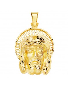 18K COLGANTE ORO AMARILLO CABEZA DE CRISTO  ORLA 35X25 MM