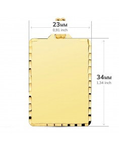 18K CHAPA TALLADA 36 X 23 MM 2